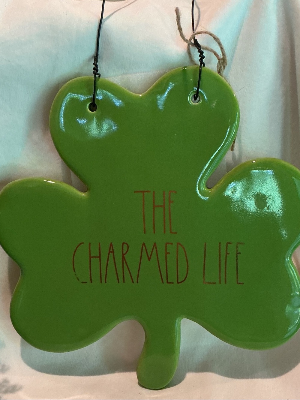 EUC - Rae Dunn Shamrock Wall Decor